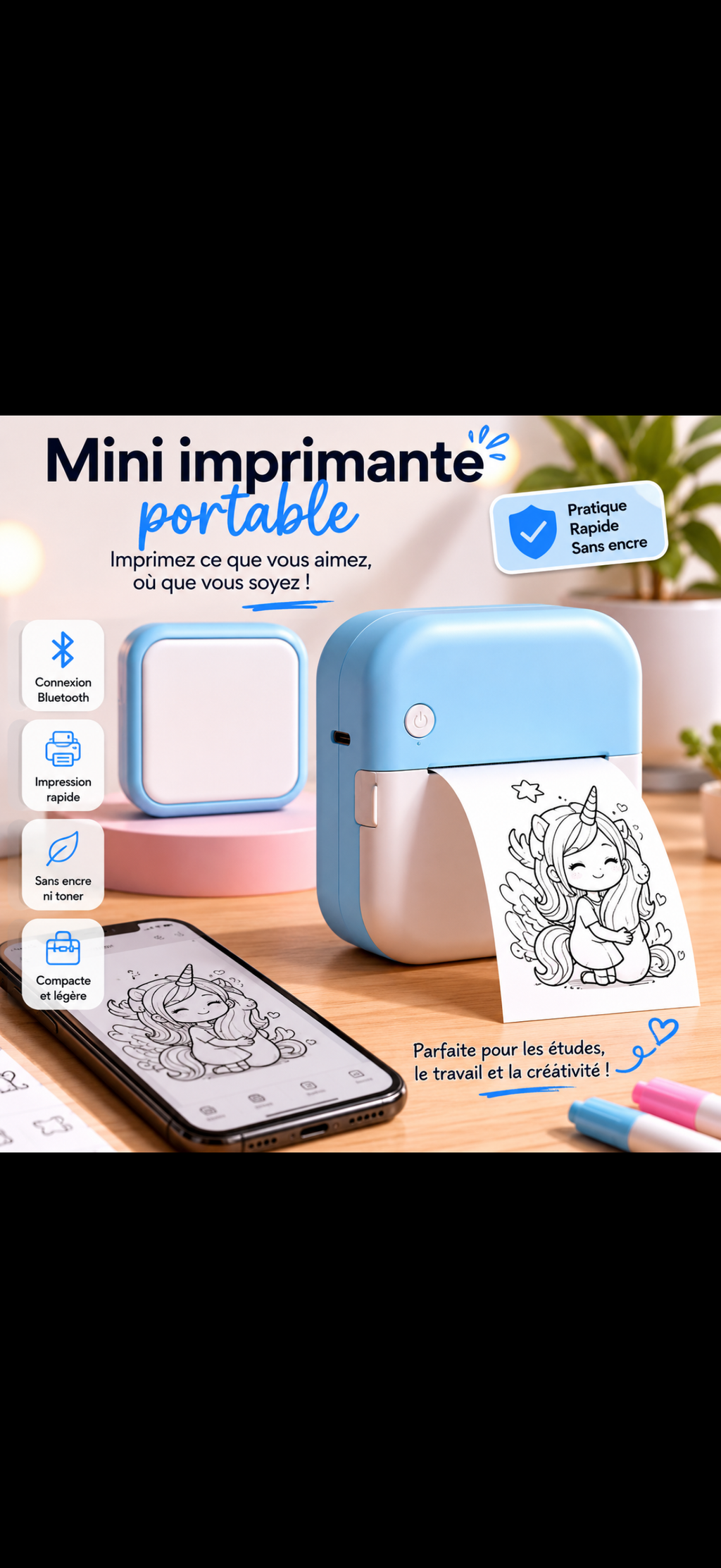 PockPrint™ — Mini imprimante portable Bluetooth